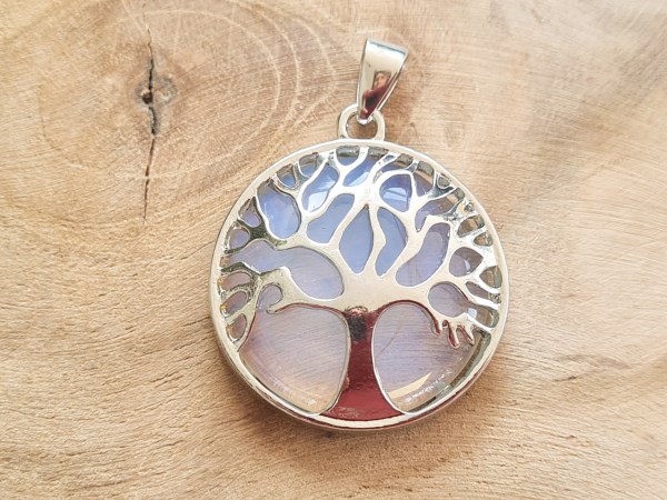 pendentif opaline et arbre de vie